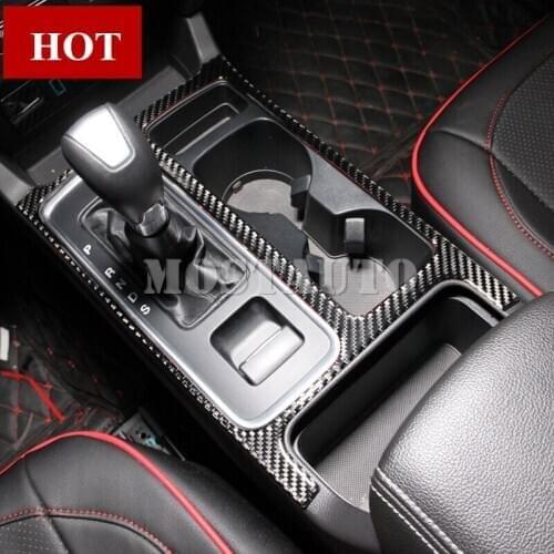 For Ford Escape Kuga Carbon Fiber Console Water Cup Holder Trim Cover 2016-2018 1pcs Car Accessories Interior Car Decor Car Trim