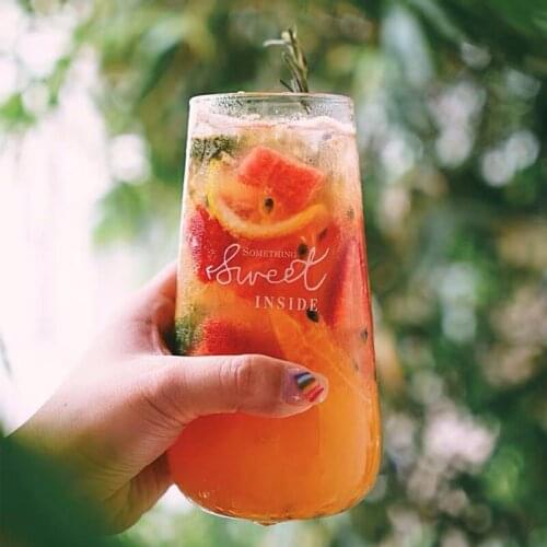 Summer Simple Glass Cup Drink Juice Glass Cup Milk Cocktail Glass Mugs Cute Water Bottle Copos De Vidro Kitchen Accessories