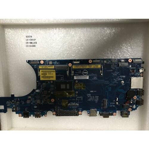 For dell Latitude E5570 LA-C641P CN-0MJJCK 0MJJCK MJJCK Laptop Motherboard with I3-6100U cpu 100% Tested