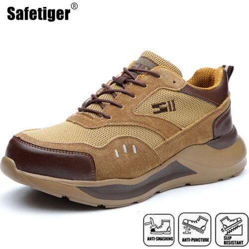 Construction Shoes Men Steel Toe Cap Work Safety Boots Safety Shoes Men Camouflage Military Boots Work Shoes
