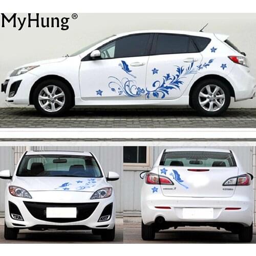 Stickers For Universal Cars Natural Flower Vine Dragonfly Shape Whole Car Body Decals Car Stickers Fashion Car Styling