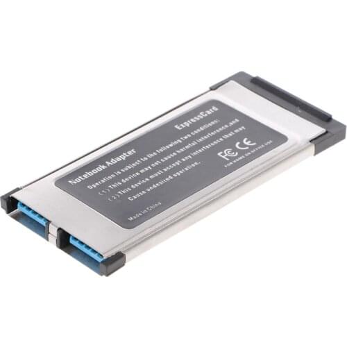 PCI-E PCI Express To 2 Port USB 3.0 34 mm Expresscard Card Converter Adapter