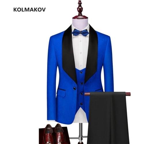 Jacket + Vest + Pants )2021 new arrival suit high quality casual plaid suits men, mens wedding dress suits,3 Pieces Set M-5XL