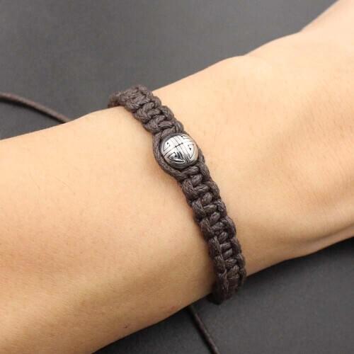 Braid Bracelets Friendship Titanium Steel Bead Charm Bracelet Rope Thread String Gift For Men Women Couples