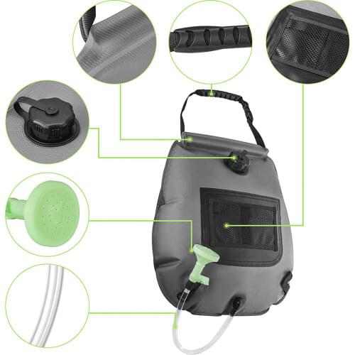 20L Outdoor Portable Shower Water Bags Solar Heating Camping Hiking Travel Climbing Bathing Equipment Water Storage Bags