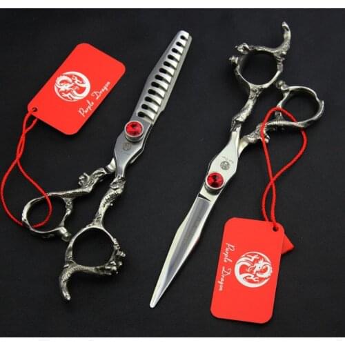 FAST Shipping Professional hair scissors 440C set of 5.5 6 inch hairdressing barber shears cutting thinning scissor styling