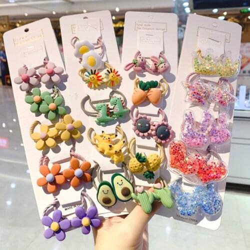 New Fruit Rope Children Cute Baby Elastic Hair Rubber Bands Kids Girl Headband Hair Tie Ring Headwear Scrunchie Hair Accessories