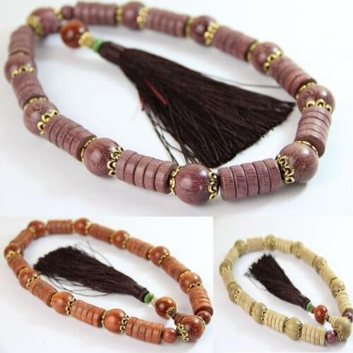 Sandalwood Flat Tibetan Buddhism Prayer Beads MALA (Car Adornment)