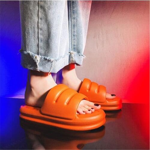 2021 Soft Platform Slippers Women Men Indoor Bathroom Slipper Thick Sole Summer Shoes Woman Fashion Slides Lovers Footwear