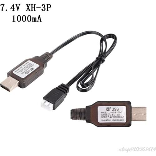 Univers 7.4v Charger 2000mA /1000mA/500mA XH-3P 2S Li-ion Electric RC Toys Aircraft Car Drone Robot Tank USB Charger O02 20