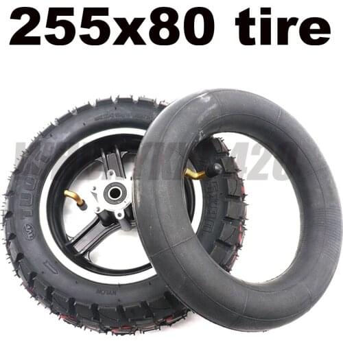 10 inch 255x80 inner and outer tires For ZERO 10X kugou m4 Off-road Cross-land tires Non-slip and Thickened Electric Scooter