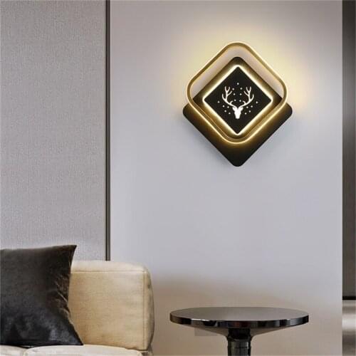 BRIGHT Wall Light Sconces Lamp Contemporary Creative Deer Head Design LED For Indoor Home Bedroom Living Room