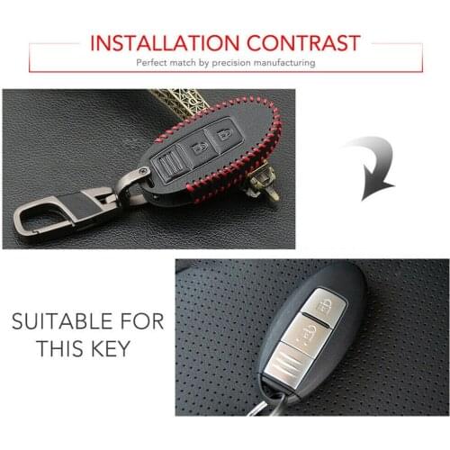 1 X Key Cover Auto Case Fob For Nissan Qashqai Key Leather Remote Cover