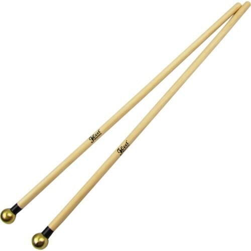 Fleet 1 Pair of Glockenspiel Xylophone Bells Mallets Drum Sticks Drumsticks with Brass Head for Percussion Instruments