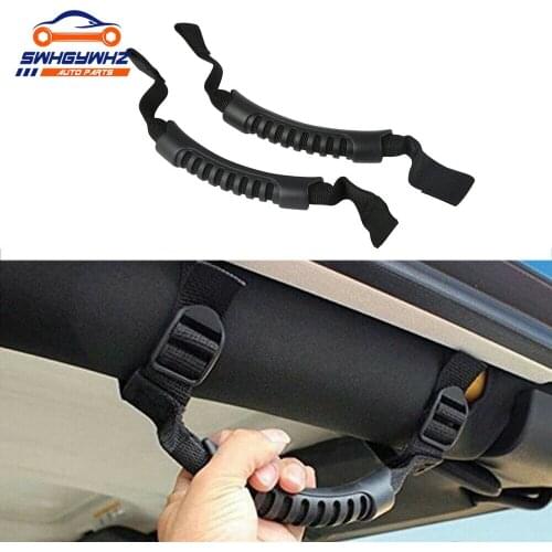 1pc Car Grab Handle For Jeep Wrangler JK YJ TJ 1987-2016 Rugged Ridge Rear Side Car Grab Handle Bar Roll Grips Holder