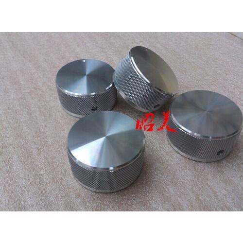 1PCS D44*H22 Threaded full Aluminum Volume knob amplifier knob silver color