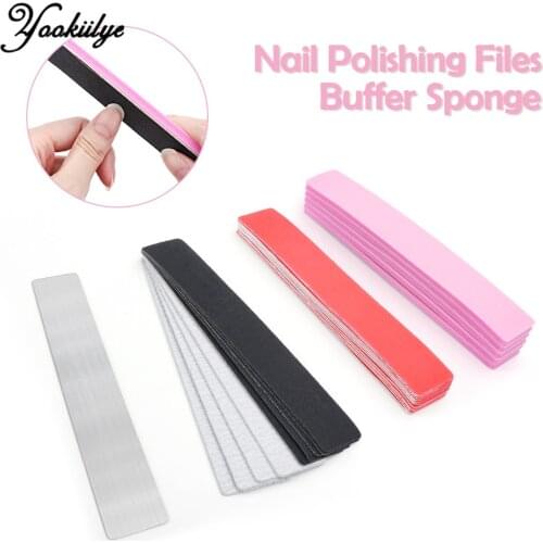 1pc Double Sided Nail File Nail Replacement Sand With Stainless Steel Replacement Paper Nail Polish Sanding Buffer Manicure Tool