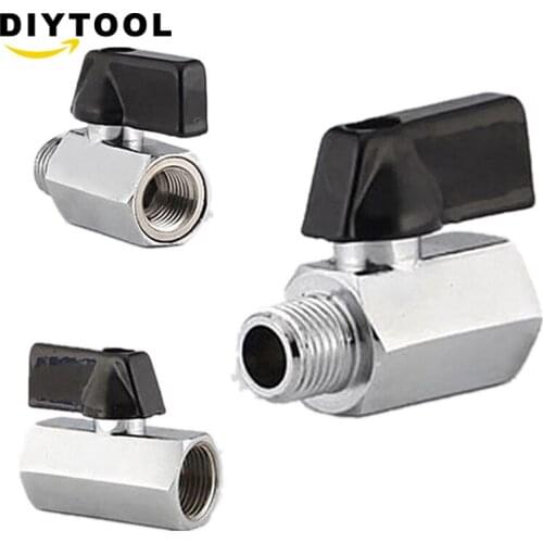 1pc Mayitr Mini Brass Ball Valve 1/4" BSP Male To Female Air Compressor Valves