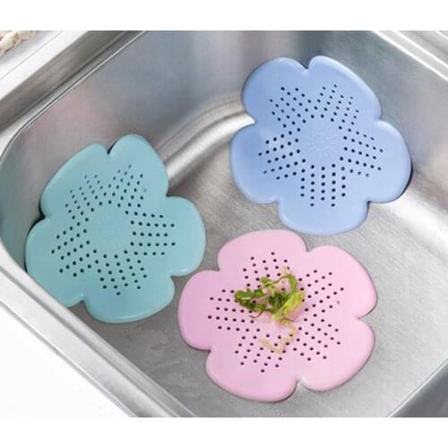 1pc Cheery Blossom Sewer Filter Hair Sink Outfall Strainer Creative Kitchen Bathroom Accessory Kitchen Bath