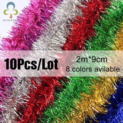 10Pcs/Lot 2M Colorful Christmas Tree Omament Garland Decoration Party Supplies Wedding Holiday Decorations GYH