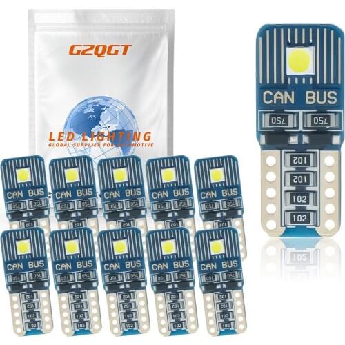 10Pcs T10 W5W WY5W 3030 Super Bright LED Canbus No Error Car Interior Reading Dome Lights Auto Parking Lamp Wedge Tail Side Bulb