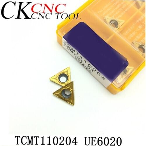 10PCS TCMT110204 UE6020 TCMT21.51 Carbide Inserts Internal Turning Tool TCMT 110204 Lathe Tool CNC Cutter