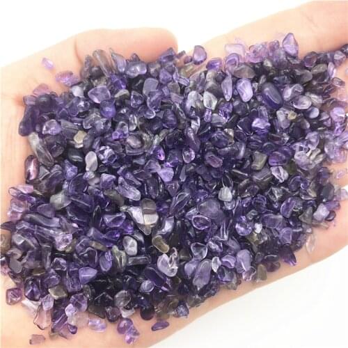 100g 2-4mm Natural Mini Amethyst Gravel Quartz Crystal Stone Rock Chips Lucky Healing Natural Quartz Crystals