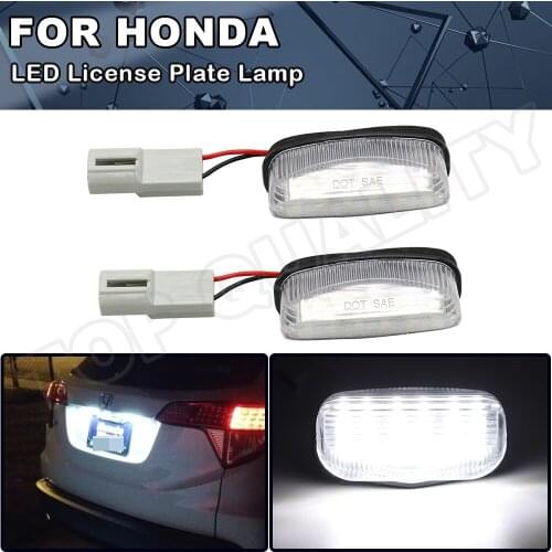2Pcs Error Free LED License Number Plate Light Tail Lamp For Honda XR-V 2015 2016 2017 2018 2019 2020 Car Accessories
