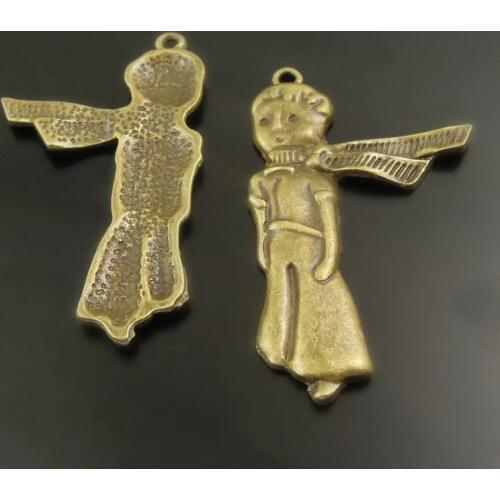 20pcs Necklace Bracelet Pendant Jewelry Wholesale Antiqued Style Bronze Tone Little Prince Child Charms Jewelry Findings 01721