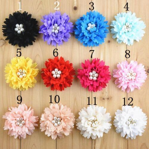 30PCS 8CM fabric flower for kid headband DIY craft can choose colors(HMF-61)