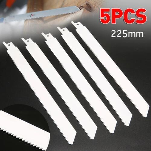 5pcs S1122 Reciprocating Saw Blades Metal Flexible Saw Blades 10tpi For BOSCH 225mmx19mmx0.9mm