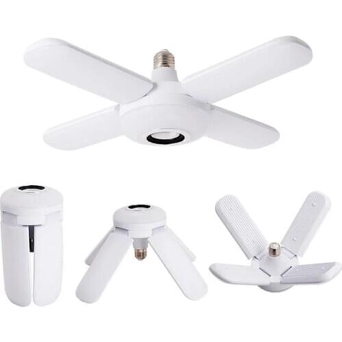 50W RGB E27 150LED Garage Light Deformable Industrial Lighting Bluetooth Remote Control Music Garage Lamp For Workshop Warehouse