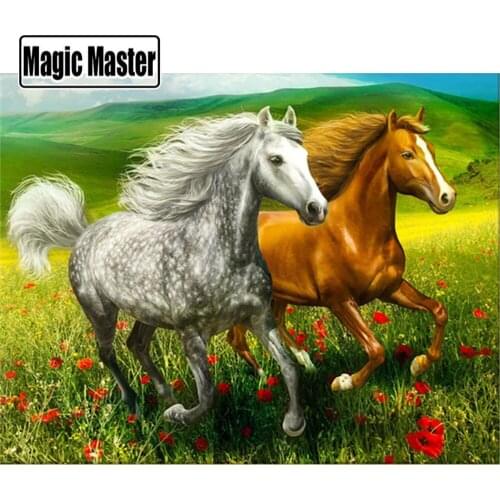 5D DIY Diamond Painting Horse Full Square Drill Diamond Embroidery Animals Decor Home Picture Of Rhinestone Handmade Gift