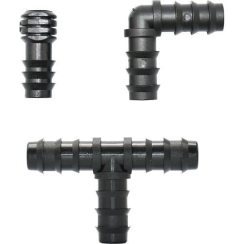 16mm hose tee water splitter 1/2" Garden hose 3-way connector garden irrigation connector barbed drip irrigation fittings 60pcs