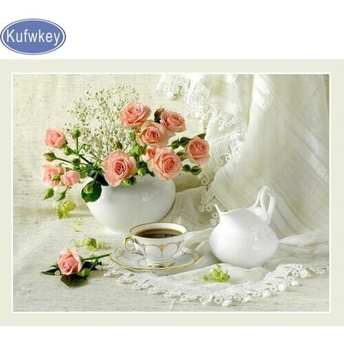 Diy Diamond Painting 5d Diamond Mosaic"flower"square full Diamond Embroidery sale Cross Stitch Needlework Home Decoration