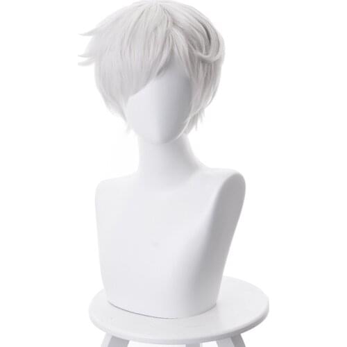 Anime The Promised Neverland Norman Short Wig Cosplay Costume Yakusoku No Neverland Heat Resistant Synthetic Hair Party Wigs