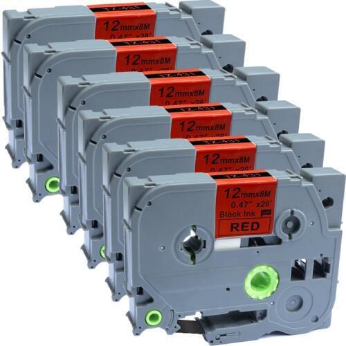 AOMYA P-Touch 6PCS Compatible for Brother TZe-431 12mmx8m Standard Labeling Tape