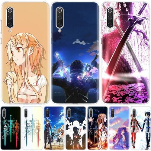 Sword Art Online kirito Phone Case for Xiaomi Redmi Note 9S 8T 8 7 8A 7 7A 6A 4X S2 MI 10 9 8 CC9 Lite F1 Pro Fashion Cover Capa