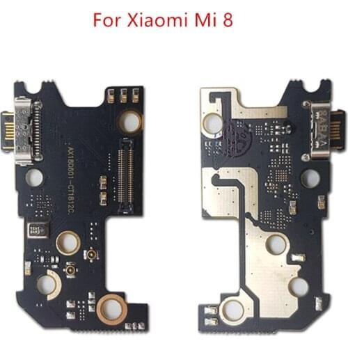 For Xiaomi Mi 8 USB Charger Port Dock Connector PCB Board Ribbon Flex Cable Charging Port Component Replacement Spare Parts