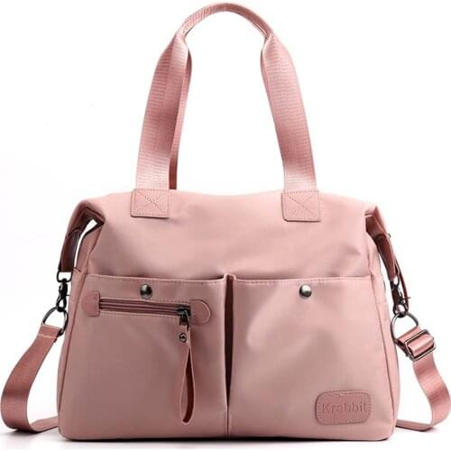 Hot Sale Women Messenger Bag Large Capacity Single Shoulder Travel Shoulder Bags Ladies Quality Nylon Waterproof Totes Pink 2021