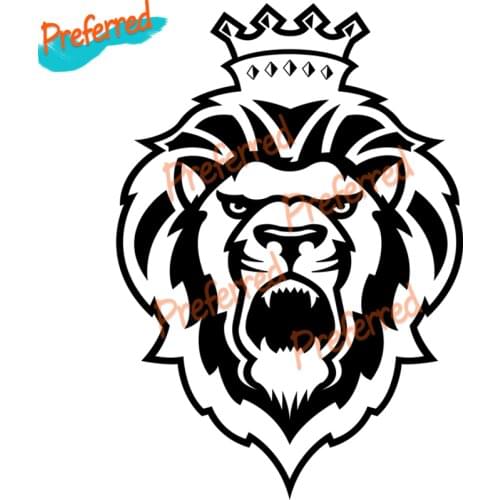 Creative Lion with Crown Vinyl Car Stickers Decal Motorcycle Individualization Car-styling