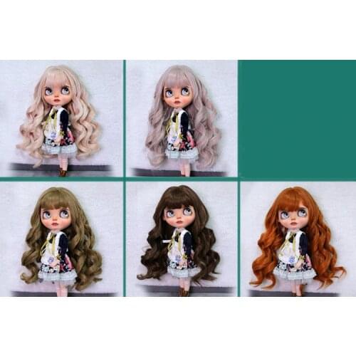 Blythes doll Wigs are designed to fit in a stylish 1/6 size fringe with high quality high temperature silk in large waves