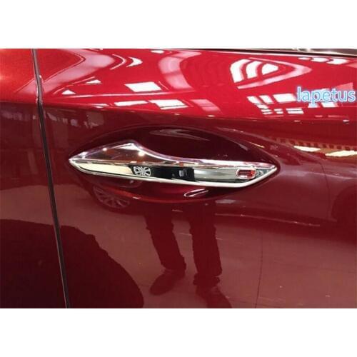 Lapetus Side Car Door Handle Decoration Frame Cover Trim 4 Pcs / Set Fit For LEXUS NX NX200T NX300T 2018 2019 ABS Chrome Bright