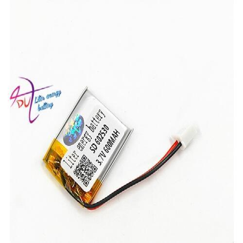 JST XH 2.54mm 602530 3.7V 600MAH Lithium Polymer LiPo Rechargeable Battery For Mp3 headphone PAD DVD bluetooth camera