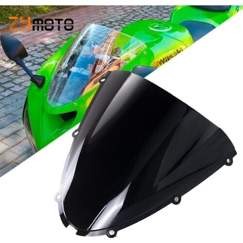 Motorcycle Windshield Windscreen Double Bubble for KAWASAKI Ninja ZX6R 636 2005 2006 2007 2008 ZX10R 2006 2007