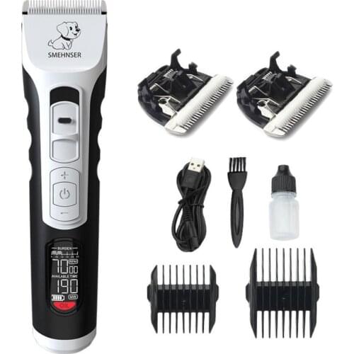 Hair Clippers For Dogs LCD Screen Professional Dog Haircut Grooming Trimmer Kit Cat Cutter Machine For Animal Pet Shaver 5 speed