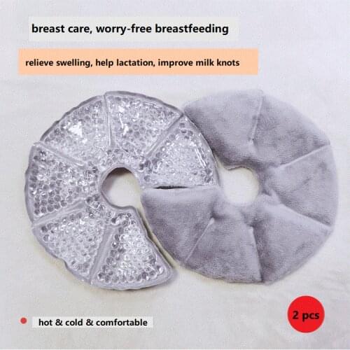 2 PCS Reusable Breast Pad Gel Ice Pack Relieve Pain Swelling Hor Cold Pack for Pregnant Women Cold Ice Therapy Wrap for Breast