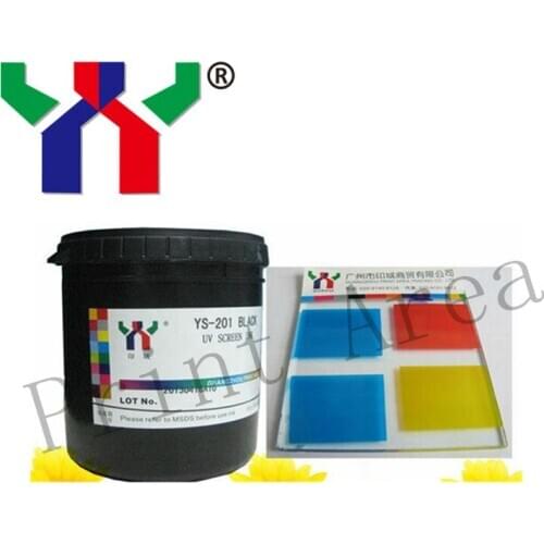 Nature Dry,UV Glass screen printing Ink for blue,It is not easy to fade that 100ml Curing Agent mix with 1kg glass ink