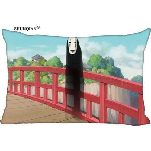 Custom Spirited Away Printed Pillowcase Two Sides Home Living room cushion Rectangular Silk Pillowcase More size