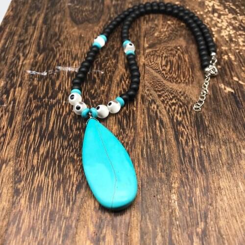 2021 new fashion handmade beaded glass eyes Catholic rosary beads cross necklace beads cross religious pendant necklace